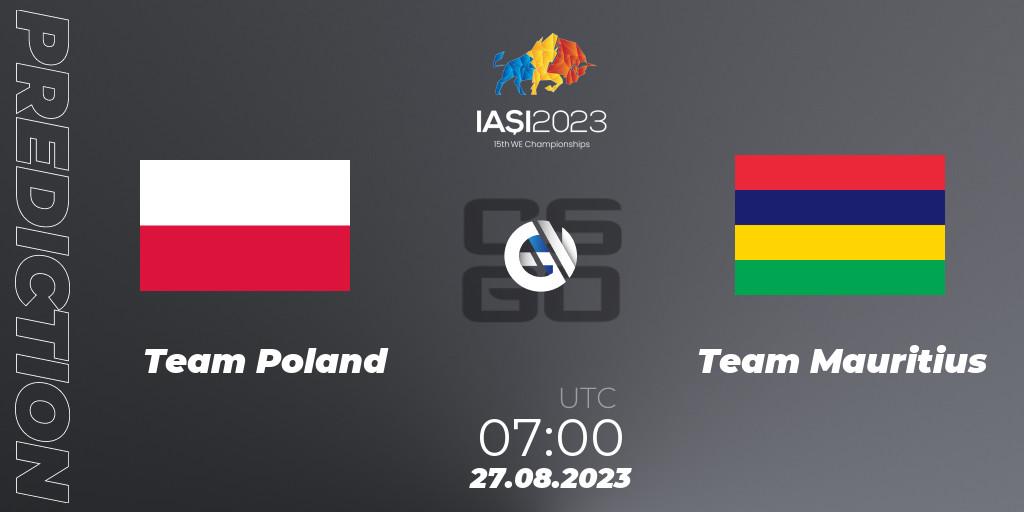 Team Poland vs Team Mauritius: Match Prediction. 27.08.2023 at 10:00, Counter-Strike (CS2), IESF World Esports Championship 2023