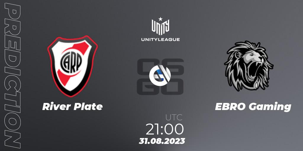 River Plate vs EBRO Gaming: Match Prediction. 31.08.2023 at 21:00, Counter-Strike (CS2), LVP Unity League Argentina 2023