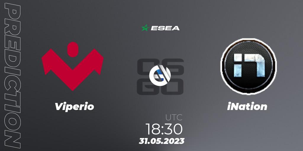 Viperio vs iNation: Match Prediction. 31.05.23, CS2 (CS:GO), ESEA Advanced Season 45 Europe