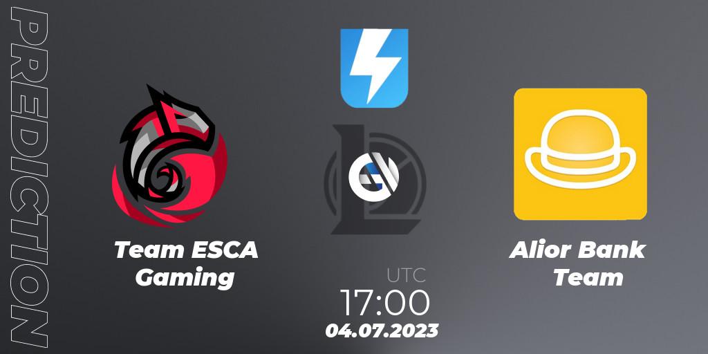 Team ESCA Gaming vs Alior Bank Team: Match Prediction. 27.06.2023 at 16:00, LoL, Ultraliga Season 10 2023 Regular Season
