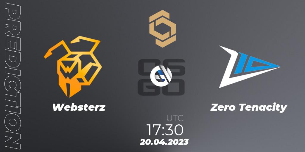 Websterz vs Zero Tenacity: Match Prediction. 20.04.2023 at 18:00, Counter-Strike (CS2), CCT South Europe Series #4: Closed Qualifier