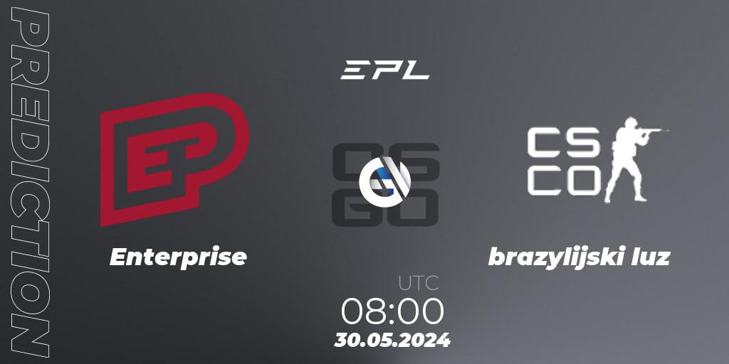 Enterprise vs brazylijski luz: Match Prediction. 30.05.2024 at 08:00, Counter-Strike (CS2), European Pro League Season 16
