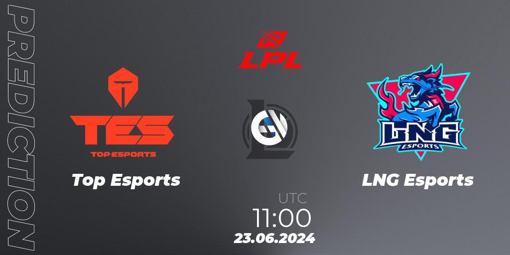 Top Esports vs LNG Esports: Match Prediction. 23.06.2024 at 11:00, LoL, LPL 2024 Summer - Group Stage