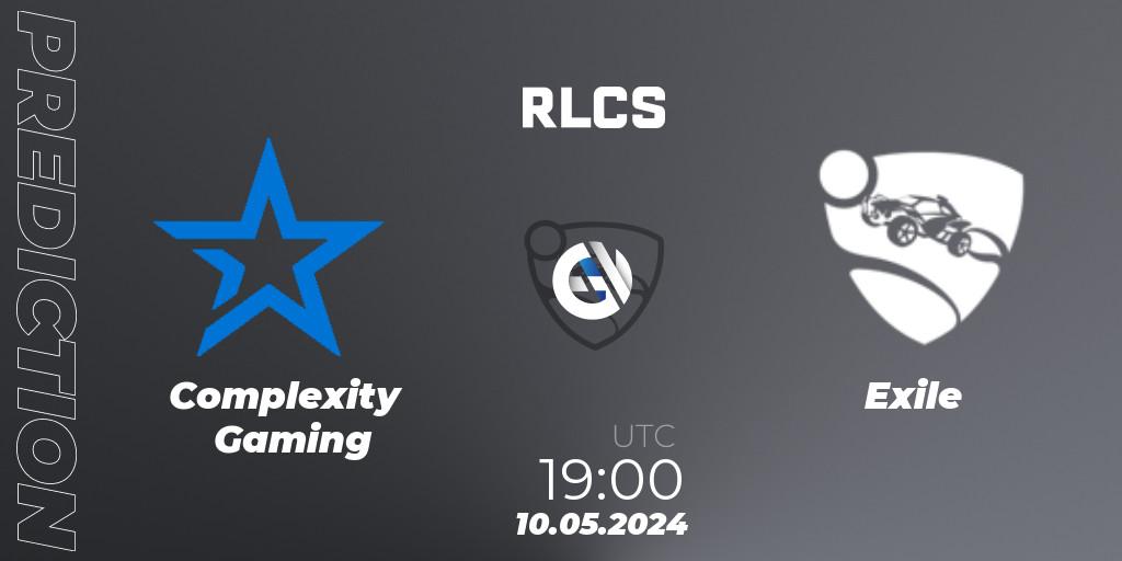 Complexity Gaming vs Exile: Match Prediction. 10.05.2024 at 19:00, Rocket League, RLCS 2024 - Major 2: SAM Open Qualifier 5
