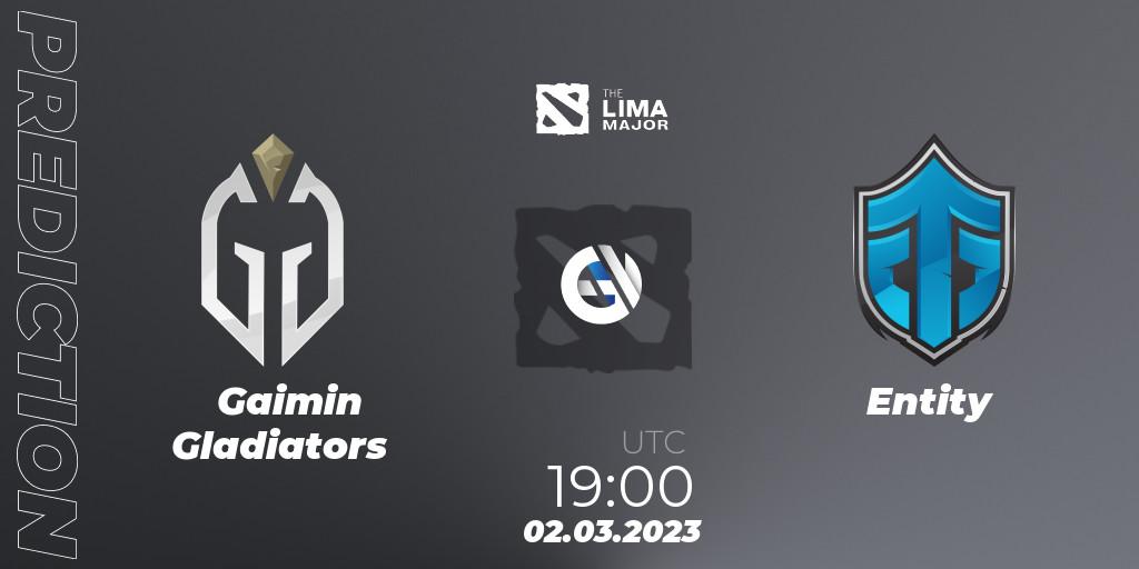 Gaimin Gladiators vs Entity: Match Prediction. 02.03.23, Dota 2, The Lima Major 2023