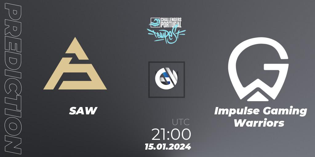 SAW vs Impulse Gaming Warriors: Match Prediction. 15.01.2024 at 22:20, VALORANT, VALORANT Challengers 2024 Portugal: Tempest Split 1