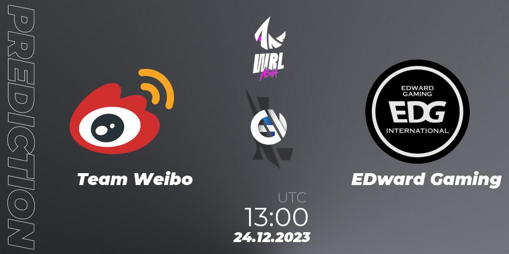 Team Weibo vs EDward Gaming: Match Prediction. 24.12.23, Wild Rift, WRL Asia 2023 - Season 2 - Regular Season