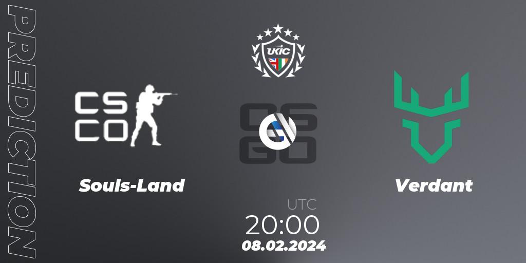 Souls-Land vs Verdant: Match Prediction. 08.02.2024 at 20:00, Counter-Strike (CS2), UKIC League Season 1: Division 1