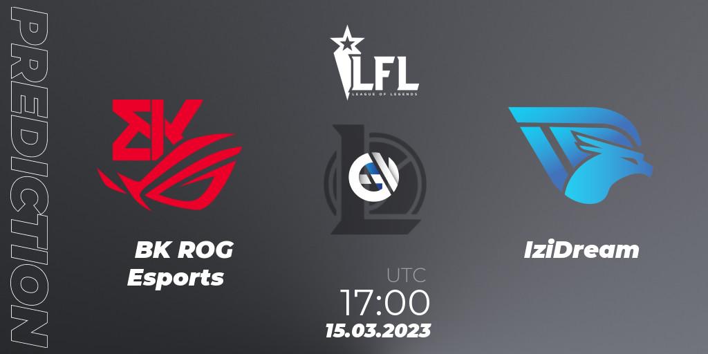 BK ROG Esports vs IziDream: Match Prediction. 15.03.23, LoL, LFL Spring 2023 - Group Stage