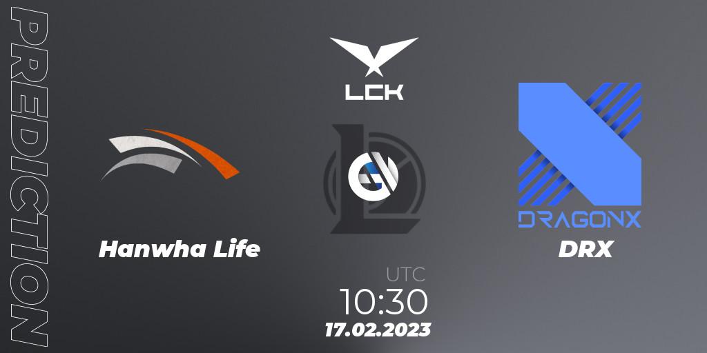 Hanwha Life Esports vs DRX: Match Prediction. 17.02.23, LoL, LCK Spring 2023 - Group Stage