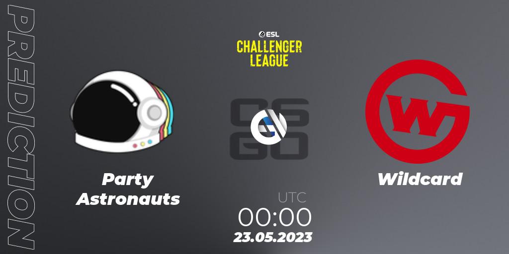 Party Astronauts vs Wildcard: Match Prediction. 23.05.2023 at 00:00, Counter-Strike (CS2), ESL Challenger League Season 45: North America