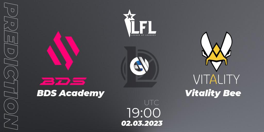 BDS Academy vs Vitality Bee: Match Prediction. 02.03.2023 at 19:00, LoL, LFL Spring 2023 - Group Stage