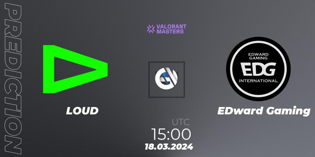LOUD vs EDward Gaming: Match Prediction. 18.03.24, VALORANT, VCT 2024: Masters Madrid