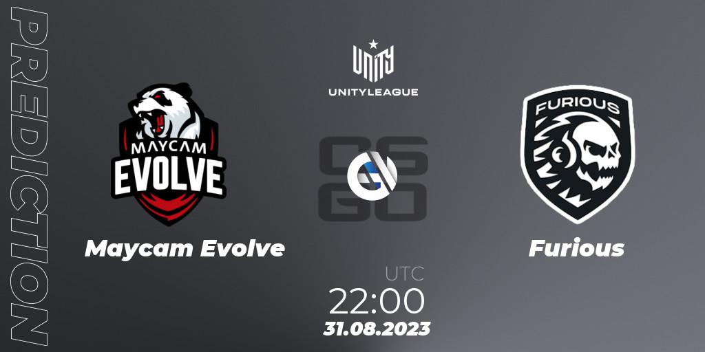 Maycam Evolve vs Furious: Match Prediction. 31.08.2023 at 22:00, Counter-Strike (CS2), LVP Unity League Argentina 2023