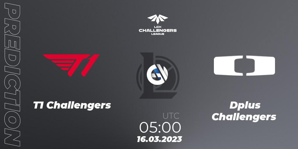 T1 Challengers vs Dplus Challengers: Match Prediction. 16.03.2023 at 05:00, LoL, LCK Challengers League 2023 Spring