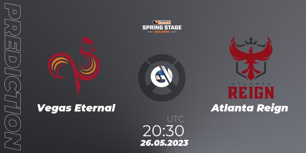 Vegas Eternal vs Atlanta Reign: Match Prediction. 26.05.2023 at 20:30, Overwatch, OWL Stage Qualifiers Spring 2023 West