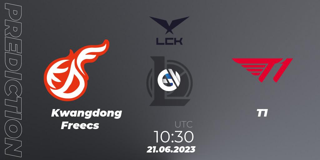 Kwangdong Freecs vs T1: Match Prediction. 21.06.23, LoL, LCK Summer 2023 Regular Season