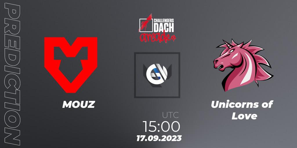 MOUZ vs Unicorns of Love: Match Prediction. 17.09.2023 at 15:00, VALORANT, VALORANT Challengers 2023 DACH: Arcade