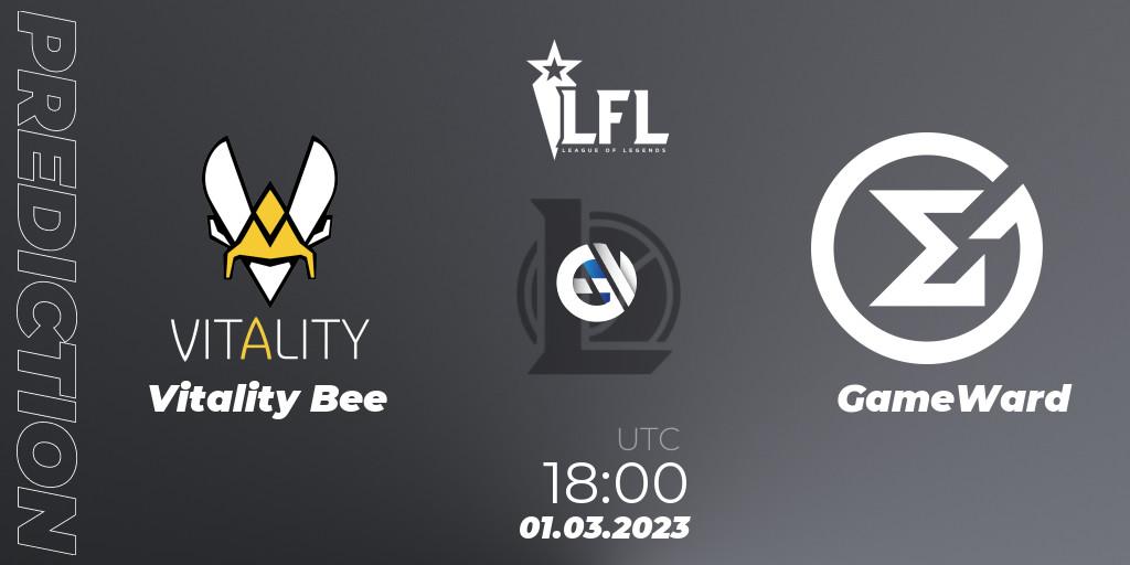Vitality Bee vs GameWard: Match Prediction. 01.03.23, LoL, LFL Spring 2023 - Group Stage