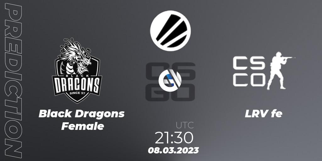 Black Dragons Female vs LRV Esports Female: Match Prediction. 08.03.23, CS2 (CS:GO), ESL Impact League Season 3: South American Division