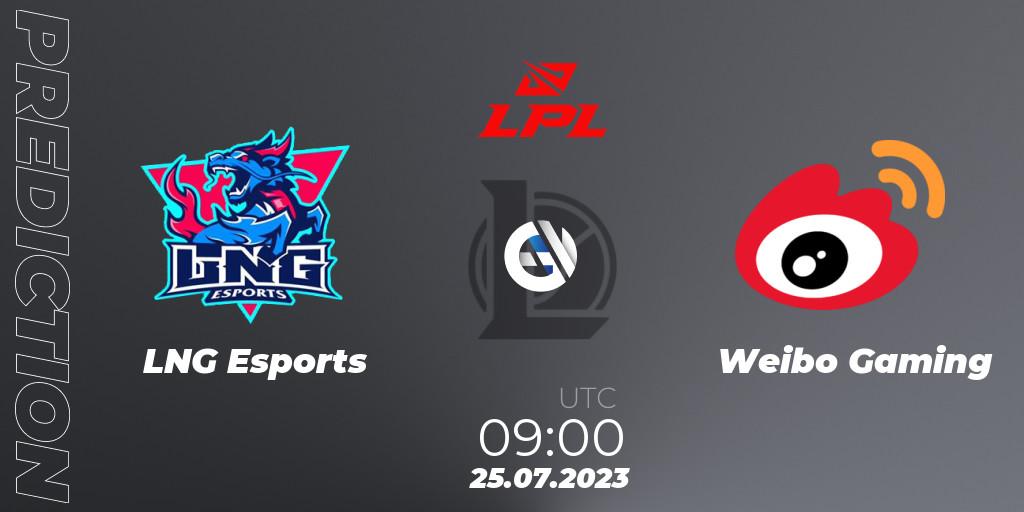 LNG Esports vs Weibo Gaming: Match Prediction. 25.07.2023 at 09:00, LoL, LPL Summer 2023 - Playoffs