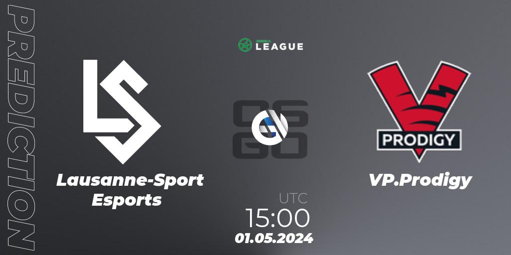 Lausanne-Sport Esports vs VP.Prodigy: Match Prediction. 01.05.2024 at 15:00, Counter-Strike (CS2), ESEA Season 49: Advanced Division - Europe