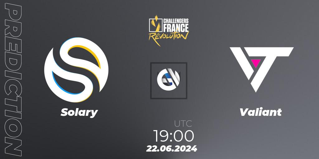 Solary vs Valiant: Match Prediction. 22.06.2024 at 19:00, VALORANT, VALORANT Challengers 2024 France: Revolution Split 2