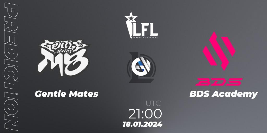 Gentle Mates vs BDS Academy: Match Prediction. 18.01.2024 at 21:00, LoL, LFL Spring 2024