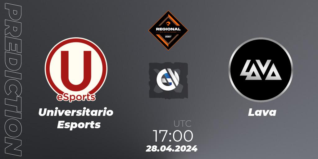Universitario Esports vs Lava: Match Prediction. 28.04.2024 at 17:00, Dota 2, RES Regional Series: LATAM #2