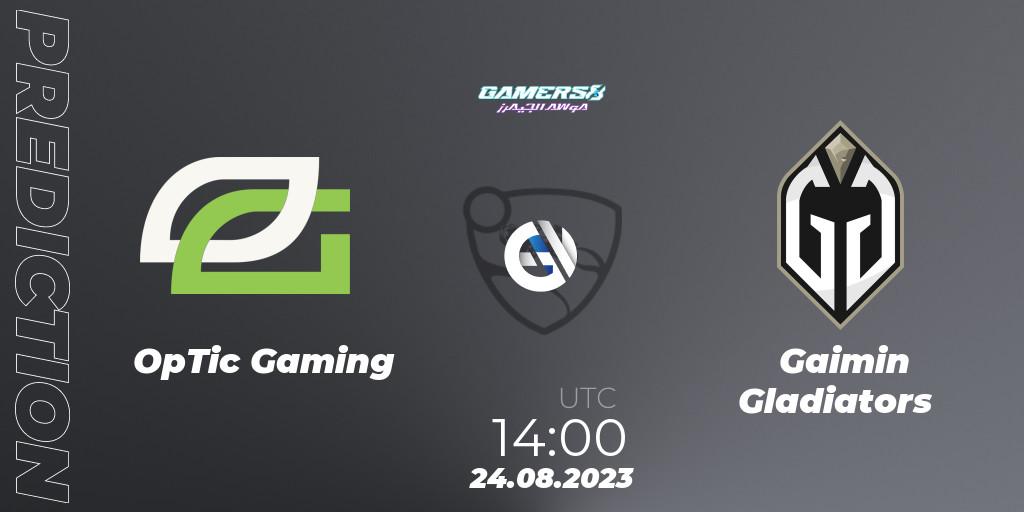 OpTic Gaming vs Gaimin Gladiators: Match Prediction. 24.08.2023 at 14:00, Rocket League, Gamers8 2023