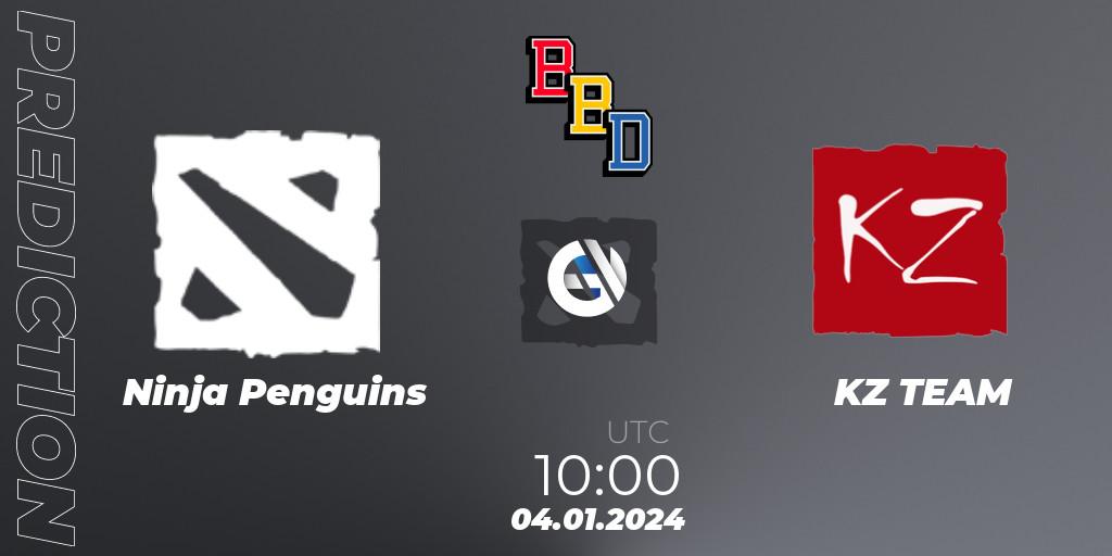 Ninja Penguins vs KZ TEAM: Match Prediction. 04.01.24, Dota 2, BetBoom Dacha Dubai 2024: WEU Open Qualifier #1