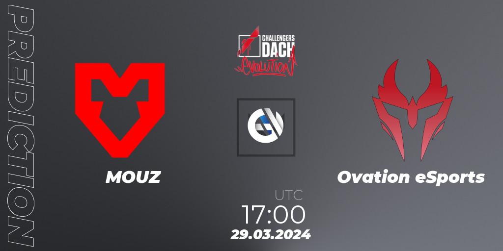 MOUZ vs Ovation eSports: Match Prediction. 29.03.24, VALORANT, VALORANT Challengers 2024 DACH: Evolution Split 1