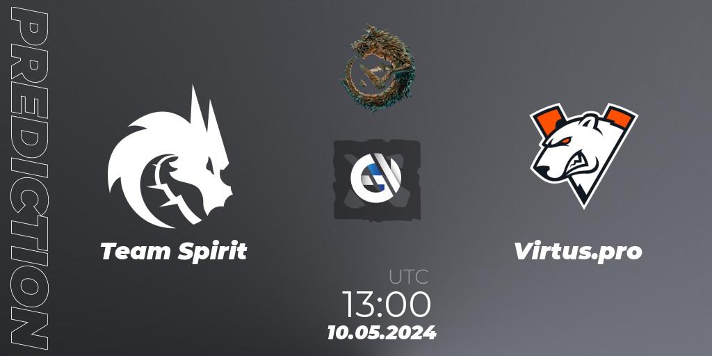 Team Spirit vs Virtus.pro: Match Prediction. 10.05.24, Dota 2, PGL Wallachia Season 1 - Group Stage