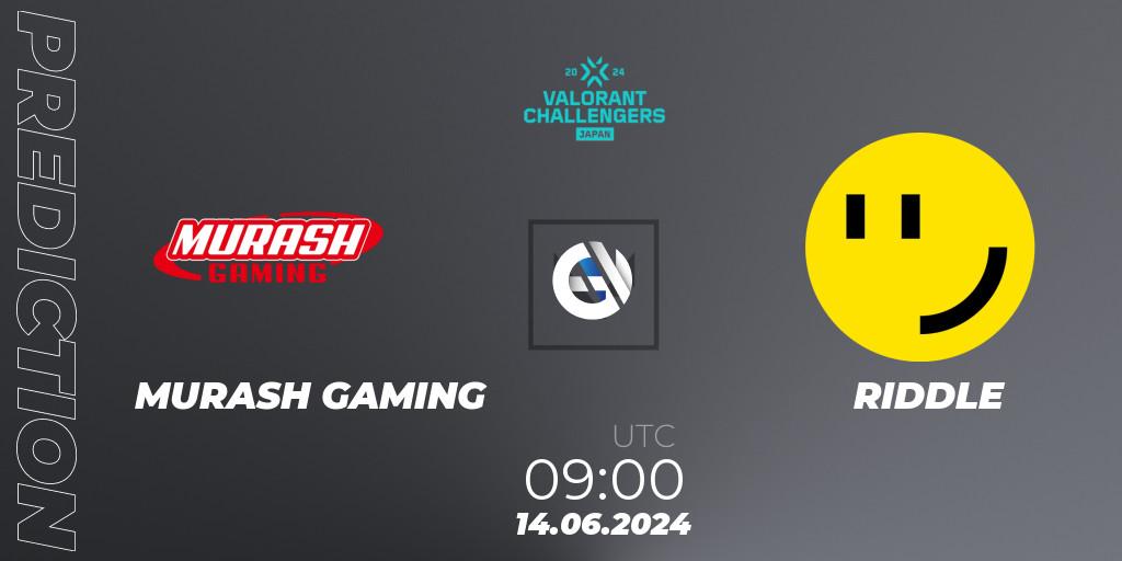 MURASH GAMING vs RIDDLE: Match Prediction. 14.06.2024 at 09:00, VALORANT, VALORANT Challengers Japan 2024: Split 2
