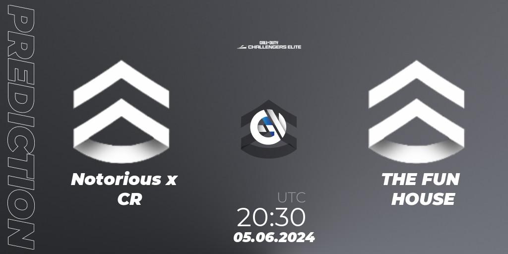 Notorious x CR vs THE FUN HOUSE: Match Prediction. 05.06.2024 at 19:30, Call of Duty, Call of Duty Challengers 2024 - Elite 3: EU