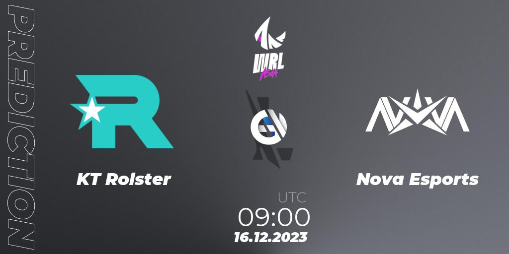 KT Rolster vs Nova Esports: Match Prediction. 16.12.23, Wild Rift, WRL Asia 2023 - Season 2 - Regular Season
