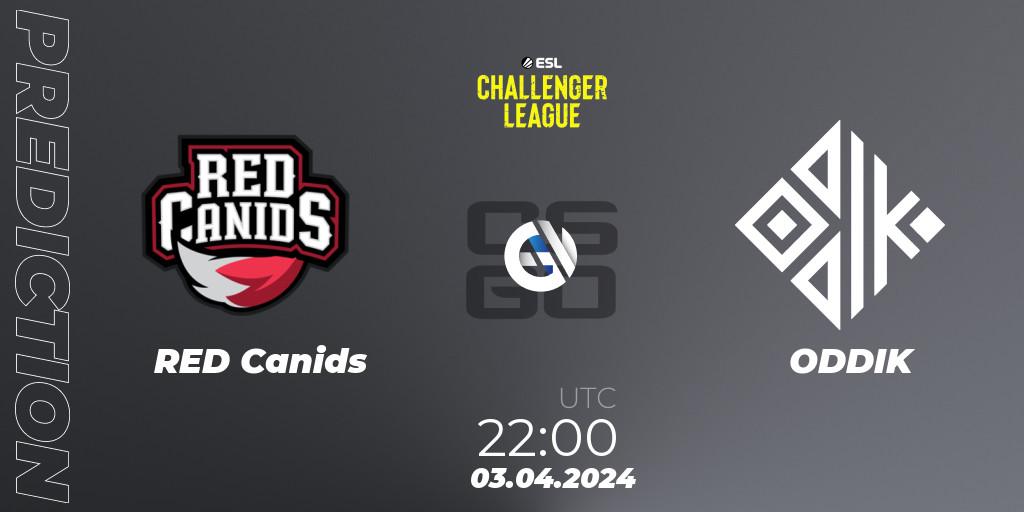 RED Canids vs ODDIK: Match Prediction. 03.04.24, CS2 (CS:GO), ESL Challenger League Season 47: South America