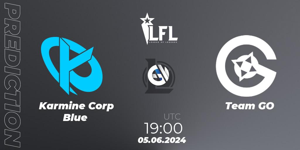 Karmine Corp Blue vs Team GO: Match Prediction. 05.06.2024 at 19:00, LoL, LFL Summer 2024