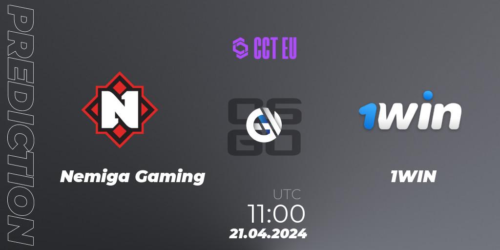 Nemiga Gaming vs 1WIN: Match Prediction. 21.04.24, CS2 (CS:GO), CCT Season 2 Europe Series 1
