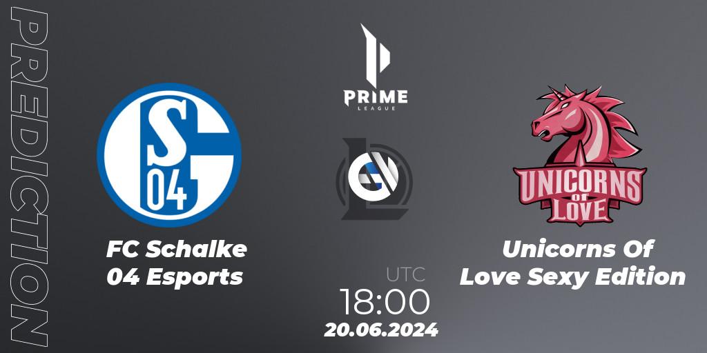 FC Schalke 04 Esports vs Unicorns Of Love Sexy Edition: Match Prediction. 20.06.2024 at 18:00, LoL, Prime League Summer 2024