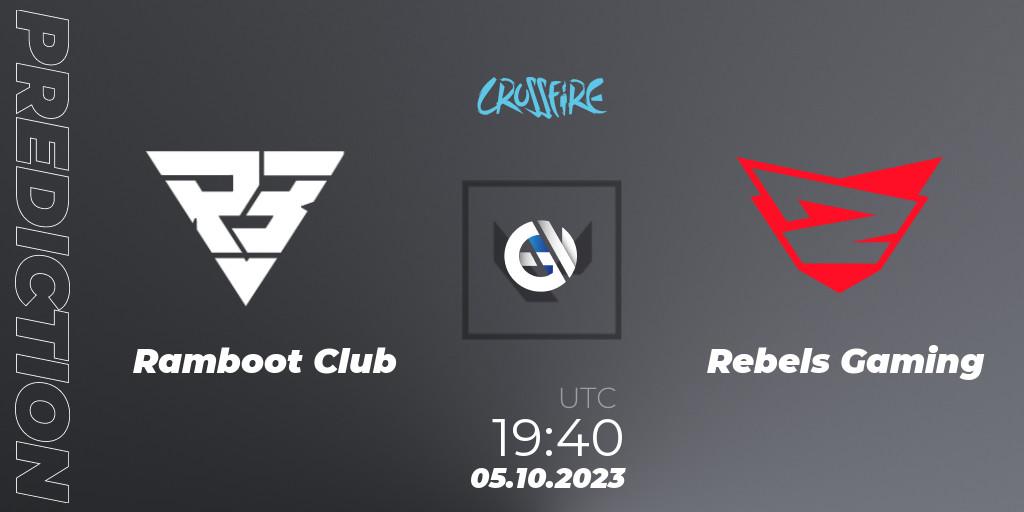 Ramboot Club vs Rebels Gaming: Match Prediction. 05.10.2023 at 19:40, VALORANT, LVP - Crossfire Cup 2023: Contenders #1