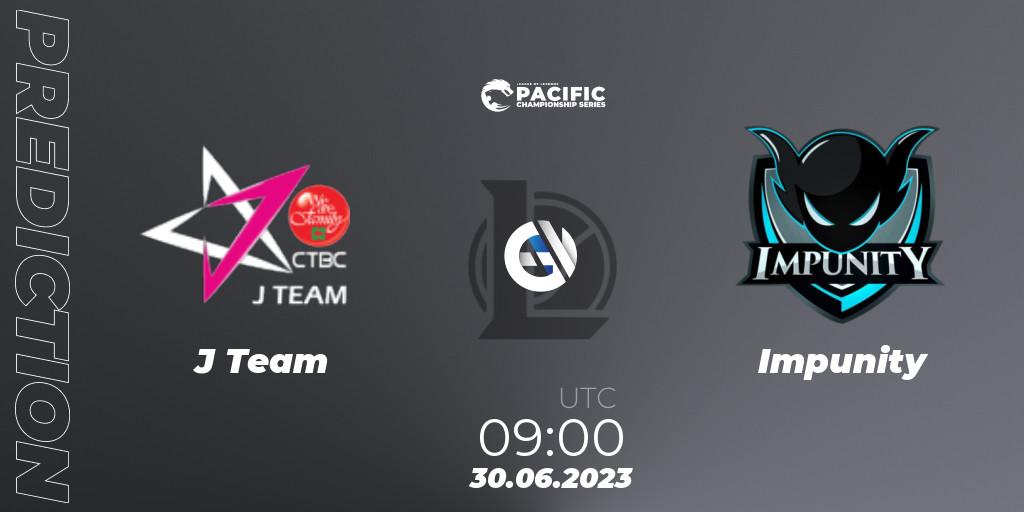 J Team vs Impunity: Match Prediction. 30.06.2023 at 09:00, LoL, PACIFIC Championship series Group Stage