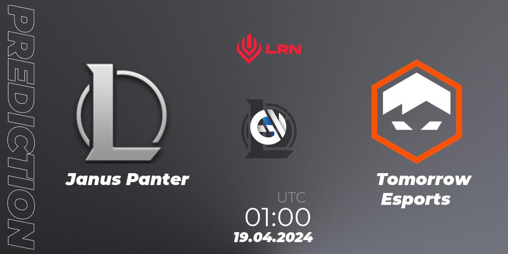 Janus Panter vs Tomorrow Esports: Match Prediction. 19.04.24, LoL, Liga Regional Norte 2024