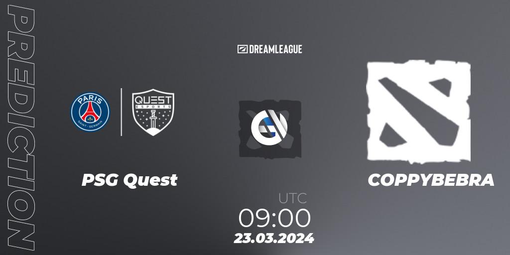 PSG Quest vs COPPYBEBRA: Match Prediction. 23.03.24, Dota 2, DreamLeague Season 23: MENA Closed Qualifier