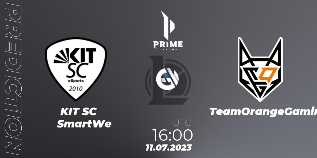 KIT SC SmartWe vs TeamOrangeGaming: Match Prediction. 11.07.2023 at 16:00, LoL, Prime League 2nd Division Summer 2023