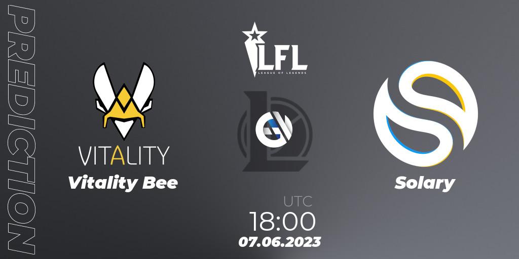 Vitality Bee vs Solary: Match Prediction. 07.06.23, LoL, LFL Summer 2023 - Group Stage