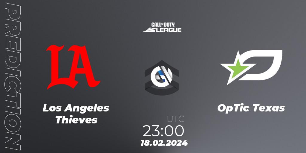 Los Angeles Thieves vs OpTic Texas: Match Prediction. 18.02.2024 at 23:00, Call of Duty, Call of Duty League 2024: Stage 2 Major Qualifiers