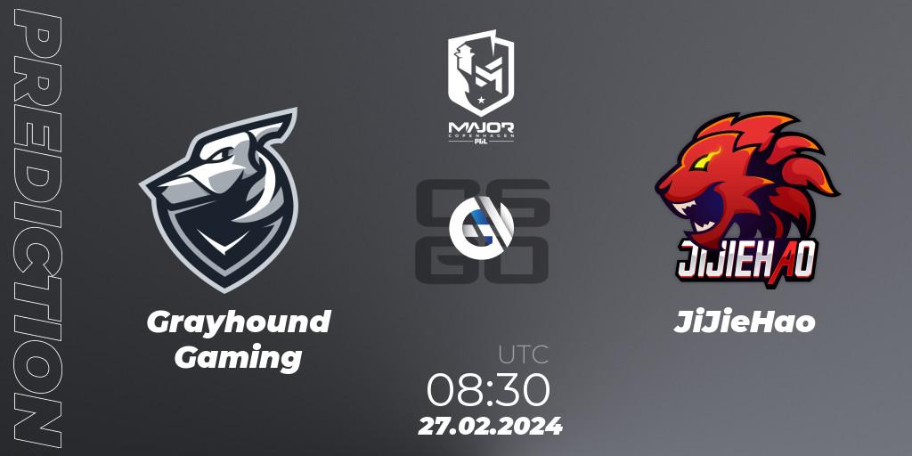 Grayhound Gaming vs JiJieHao: Match Prediction. 27.02.24, CS2 (CS:GO), PGL CS2 Major Copenhagen 2024 Asia RMR
