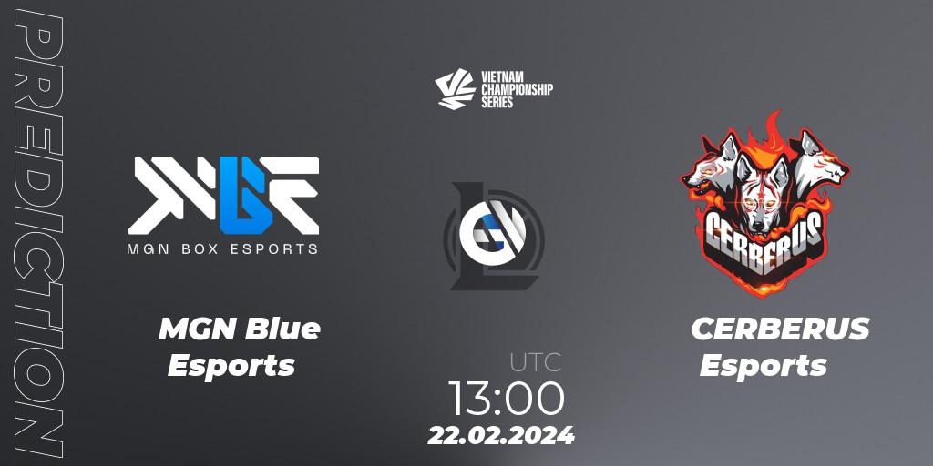 MGN Blue Esports vs CERBERUS Esports: Match Prediction. 22.02.24, LoL, VCS Dawn 2024 - Group Stage