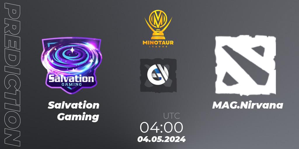 Salvation Gaming vs MAG.Nirvana: Match Prediction. 04.05.2024 at 06:00, Dota 2, Minotaur League